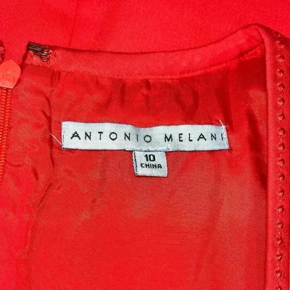 Antonio Melani sleeveless, salmon, dress fully lined w beautiful empire waist - Picture 5 of 10